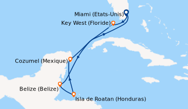 Itinéraire de la croisière Miami (Etats-Unis), Key West (Floride), En me...