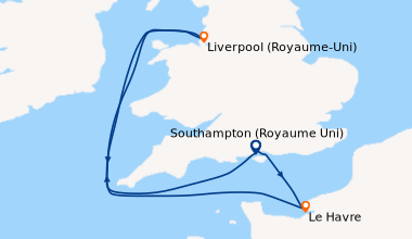 Carte de l'itinéraire de la croisière