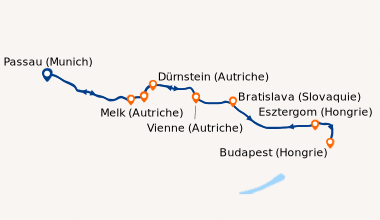Carte de l'itinéraire de la croisière
