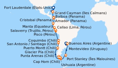 Itinéraire de la croisière Buenos Aires (Argentine), Buenos Aires (Argen...
