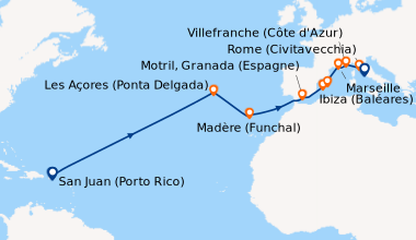 Itinéraire de la croisière San Juan (Porto Rico), En mer, En mer, En mer...
