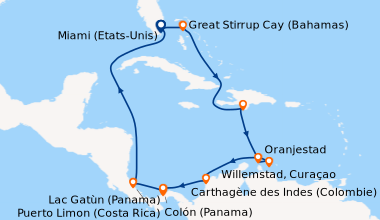 Itinéraire de la croisière Miami (Etats-Unis), Great Stirrup Cay (Bahama...