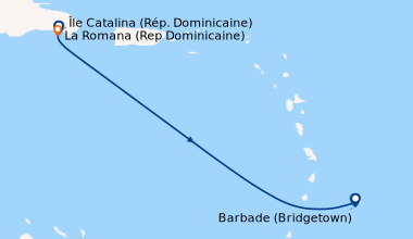 Itinéraire de la croisière La Romana (Rep Dominicaine), Île Catalina (Ré...