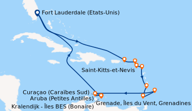 Itinéraire de la croisière Los Angeles (Etats-Unis), En mer, En mer, Pue...