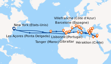 Itinéraire de la croisière New York (Etats-Unis), En mer, En mer, En mer...