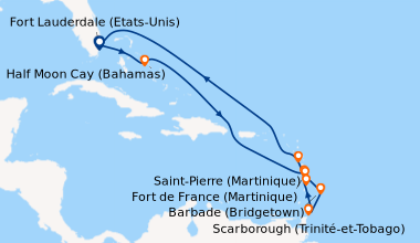 Itinéraire de la croisière Fort Lauderdale (Etats-Unis), Half Moon Cay (...
