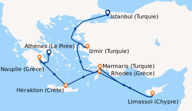 Itinéraire de la croisière Istanbul (Turquie), Istanbul (Turquie), En me...