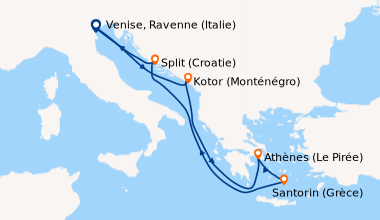 Itinéraire de la croisière Venise, Ravenne (Italie), Navigation dans la ...