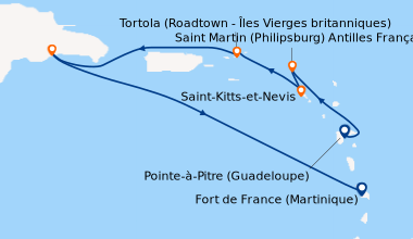 Itinéraire de la croisière Antilles, Iles Vierges