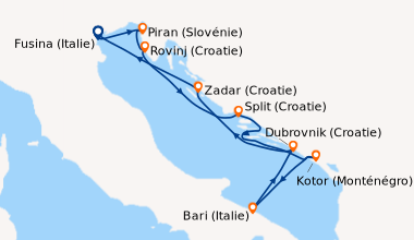 Itinéraire de la croisière Fusina (Italie), Koper (Slovénie), Rovinj (Cr...