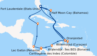 Itinéraire de la croisière Fort Lauderdale (Etats-Unis), En mer, En mer,...