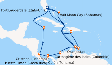 Itinéraire de la croisière Fort Lauderdale (Etats-Unis), Half Moon Cay (...