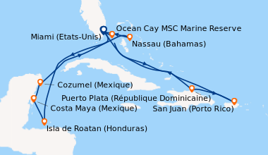 Itinéraire de la croisière Miami (Etats-Unis), En mer, Puerto Plata (Rép...