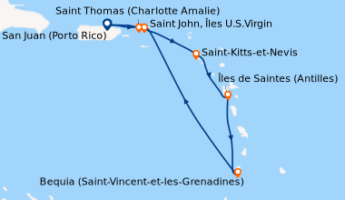 Itinéraire de la croisière San Juan (Porto Rico), Saint John, Îles U.S.V...