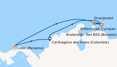 Itinéraire de la croisière Carthagène des Indes (Colombie) , En mer, Wil...