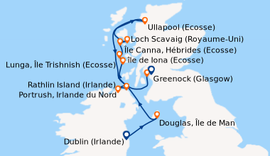 Itinéraire de la croisière Des Fidji à la Micronésie