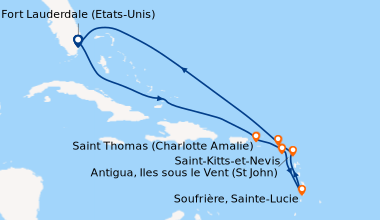 Itinéraire de la croisière Fort Lauderdale (Etats-Unis), En mer, En mer,...