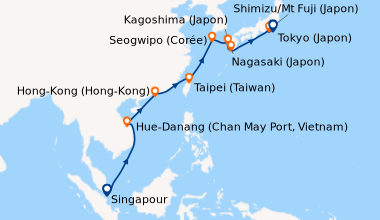 Itinéraire de la croisière Singapour, En mer, En mer, Hue-Danang (Chan M...
