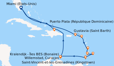 Itinéraire de la croisière Miami (Etats-Unis), En mer, En mer, Tortola (...