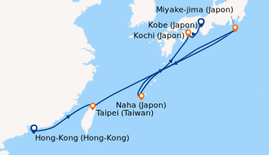 Itinéraire de la croisière Hong-Kong (Hong-Kong), Hong-Kong (Hong-Kong),...
