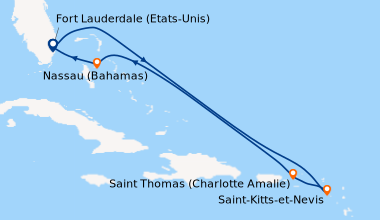 Itinéraire de la croisière Fort Lauderdale (Etats-Unis), En mer, En mer,...
