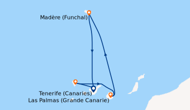 Itinéraire de la croisière Canaries, Madère