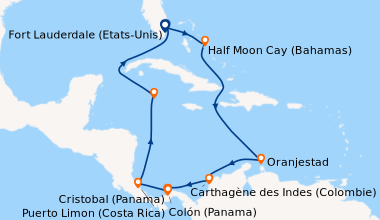 Itinéraire de la croisière Fort Lauderdale (Etats-Unis), Half Moon Cay (...