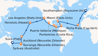 Itinéraire de la croisière Sydney (Australie), Sydney (Australie), En me...