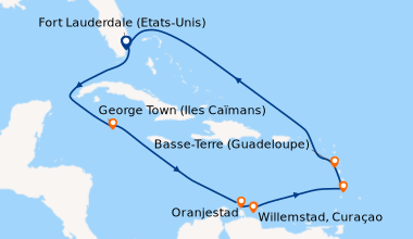 Itinéraire de la croisière Fort Lauderdale (Etats-Unis), En mer, Georget...