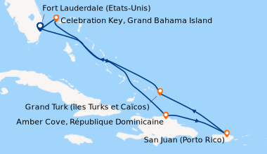 Itinéraire de la croisière Fort Lauderdale (Etats-Unis), Celebration Key...