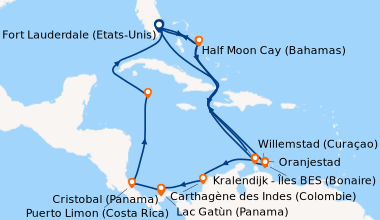 Itinéraire de la croisière Fort Lauderdale (Etats-Unis), En mer, En mer,...