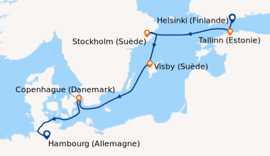 Itinéraire de la croisière Canal de Kiel (Allemagne), En mer, Helsinki (...