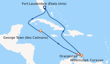 Itinéraire de la croisière Fort Lauderdale (Etats-Unis), En mer, Georget...