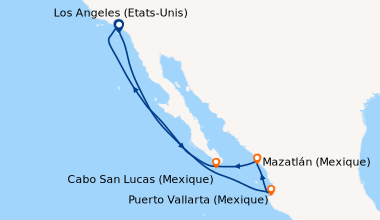 Itinéraire de la croisière Los Angeles (Etats-Unis), En mer, En mer, Cab...