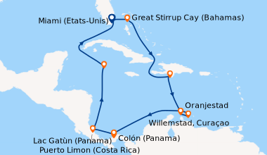 Itinéraire de la croisière Miami (Etats-Unis), Great Stirrup Cay (Bahama...