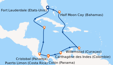 Itinéraire de la croisière Fort Lauderdale (Etats-Unis), Half Moon Cay (...