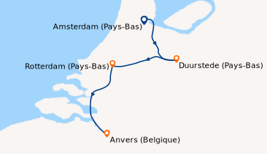 Itinéraire de la croisière La Hollande, pays des tulipes (AAV_PP)