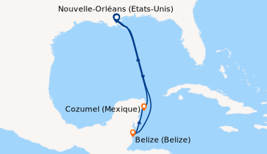 Itinéraire de la croisière Nouvelle-Orléans (Etats-Unis), En mer, En mer...