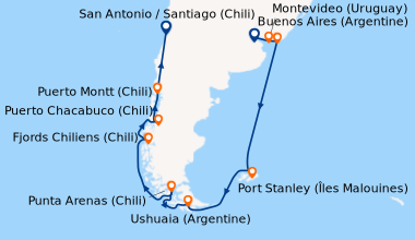 Itinéraire de la croisière Buenos Aires (Argentine), Buenos Aires (Argen...