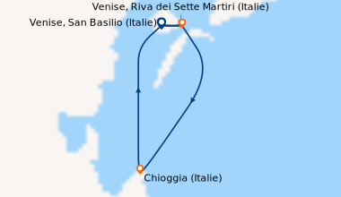Itinéraire de la croisière Réveillon en plein coeur de Venise (REW_PP)