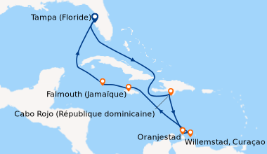 Itinéraire de la croisière Tampa (Floride), En mer, En mer, Cabo Rojo (R...