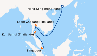 Itinéraire de la croisière Hong-Kong (Hong-Kong), En mer, En mer, En mer...