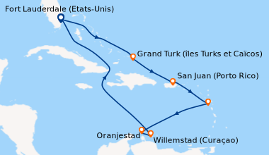 Itinéraire de la croisière Fort Lauderdale (Etats-Unis), En mer, Grand T...