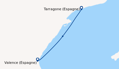 Itinéraire de la croisière Tarragone (Espagne), Valence (Espagne)
