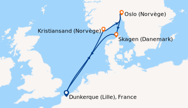Itinéraire de la croisière Légendes Vikings