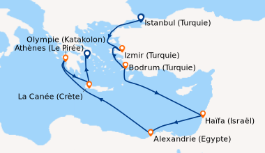 Itinéraire de la croisière Istanbul (Turquie), Istanbul (Turquie), En me...