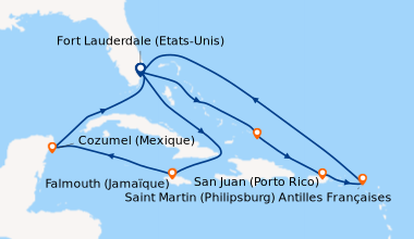 Itinéraire de la croisière Fort Lauderdale (Etats-Unis), Princess Cays (...