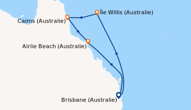 Itinéraire de la croisière Brisbane (Australie), En mer, Île Willis (Aus...