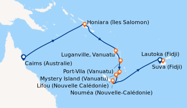 Itinéraire de la croisière Cairns (Australie), En mer, En mer, En mer, P...