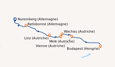 Itinéraire de la croisière Nuremberg (Allemagne), Nuremberg (Allemagne),...